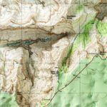 Desert View Grand Canyon National Park Map 1988 :Shaded relief map – flat print (not a 3D raised map)