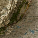 Appalachian Trail Map 1981, Topography :Shaded relief map – flat print (not a 3D raised map)