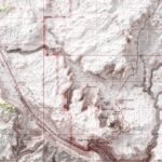 Arches Map 1974, Topography :Shaded relief map – flat print (not a 3D raised map)