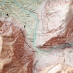 Yosemite Valley Map, Topography :Shaded relief map – flat print (not a 3D raised map)