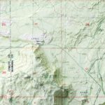 Mount Saint Helens Map 1983 :Shaded relief map – flat print (not a 3D raised map)