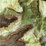Powell Plateau - Grand Canyon National Park Map 1988 :Shaded relief map – flat print (not a 3D raised map)