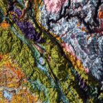 San Jose 1966 :Shaded relief map – flat print (not a 3D raised map)