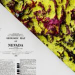 Nevada Map 1978, Geology :Shaded relief map – flat print (not a 3D raised map)