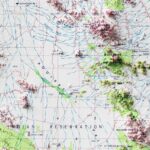 Tucson Map 1969 :Shaded relief map – flat print (not a 3D raised map)