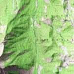 Aspen Map 1960 :Shaded relief map – flat print (not a 3D raised map)
