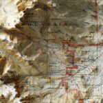 Rocky Mountain Map 1915, Topography :Shaded relief map – flat print (not a 3D raised map)