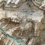 Tapeats Amphitheater - Grand Canyon National Park Map 1988 :Shaded relief map – flat print (not a 3D raised map)