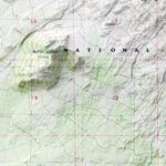 Mount Saint Helens Map 1983 :Shaded relief map – flat print (not a 3D raised map)