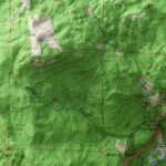 Topographic Map of Yosemite Valley 1958 :Shaded relief map – flat print (not a 3D raised map)