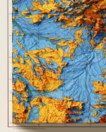 Israel Map 1975, Geology :Shaded relief map – flat print (not a 3D raised map)