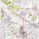 Arches Map 1974, Topography :Shaded relief map – flat print (not a 3D raised map)
