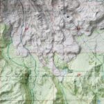 Mount Saint Helens Map 1983 :Shaded relief map – flat print (not a 3D raised map)