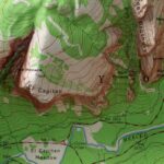 Topographic Map of Yosemite Valley 1958 :Shaded relief map – flat print (not a 3D raised map)