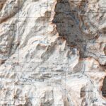 Yosemite National Park 1915, Topography :Shaded relief map – flat print (not a 3D raised map)