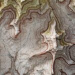 Shiva Temple - Grand Canyon National Park Map 1988 :Shaded relief map – flat print (not a 3D raised map)