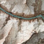 Havasupai Point - Grand Canyon National Park Map 1988 :Shaded relief map – flat print (not a 3D raised map)