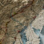 Appalachian Trail Map 1981, Topography :Shaded relief map – flat print (not a 3D raised map)