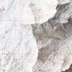 Mount Saint Helens Map 1983 :Shaded relief map – flat print (not a 3D raised map)