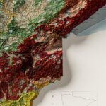 Minnesota Map 1982, Geology :Shaded relief map – flat print (not a 3D raised map)