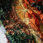 Santa Rosa 1963 :Shaded relief map – flat print (not a 3D raised map)
