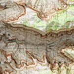 Powell Plateau - Grand Canyon National Park Map 1988 :Shaded relief map – flat print (not a 3D raised map)