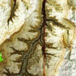 National Canyon - Grand Canyon National Park Map 1962 :Shaded relief map – flat print (not a 3D raised map)