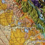 San Jose 1966 :Shaded relief map – flat print (not a 3D raised map)