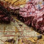 San Bernardino 1967 :Shaded relief map – flat print (not a 3D raised map)