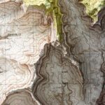 Havasupai Point - Grand Canyon National Park Map 1988 :Shaded relief map – flat print (not a 3D raised map)