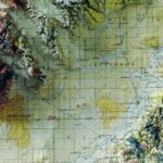 Idaho Map 1947, Geology :Shaded relief map – flat print (not a 3D raised map)