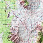 Tucson Map 1969 :Shaded relief map – flat print (not a 3D raised map)