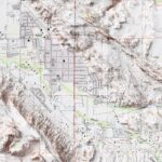 Moab Utah Map 1985 :Shaded relief map – flat print (not a 3D raised map)