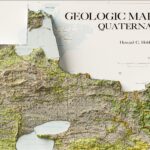 Minnesota Map 1982, Geology :Shaded relief map – flat print (not a 3D raised map)