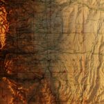Colorado Map 1913, Topography :Shaded relief map – flat print (not a 3D raised map)