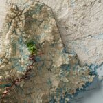 Appalachian Trail Map 1981, Topography :Shaded relief map – flat print (not a 3D raised map)