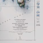 Acadia Map 1931, Topography :Shaded relief map – flat print (not a 3D raised map)