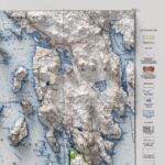 Acadia Map 1931, Topography :Shaded relief map – flat print (not a 3D raised map)