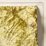 Arizona Geologic Map Poster 1959 :Shaded relief map – flat print (not a 3D raised map)