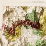 Arizona Geologic Map Poster 1959 :Shaded relief map – flat print (not a 3D raised map)