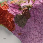 Bali Geological Map 1971 :Shaded relief map – flat print (not a 3D raised map)