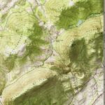 Blue Ridge Mountains Map :Shaded relief map – flat print (not a 3D raised map)