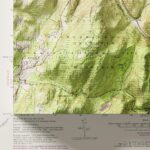 Blue Ridge Mountains Map :Shaded relief map – flat print (not a 3D raised map)
