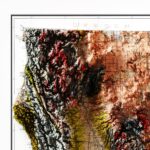 California Map1916, Geology :Shaded relief map – flat print (not a 3D raised map)