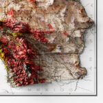 California Map1916, Geology :Shaded relief map – flat print (not a 3D raised map)