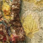Colorado Geologic Map 1935 :Shaded relief map – flat print (not a 3D raised map)