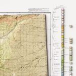 Colorado Map 1913, Geology :Shaded relief map – flat print (not a 3D raised map)