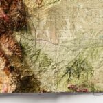 Colorado Map 1913, Geology :Shaded relief map – flat print (not a 3D raised map)