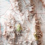 Death Valley  Map 1954, Topography :Shaded relief map – flat print (not a 3D raised map)