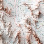 Death Valley  Map 1954, Topography :Shaded relief map – flat print (not a 3D raised map)